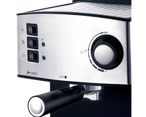 Кофемашина Lexical LEM-0602 напівавтомат кавоварка Espresso з капучинатором 850W