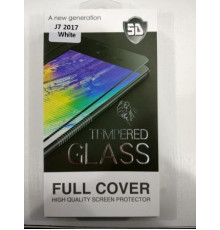 Панель передня 5D GLASS J7 2017 (White, black, gold)