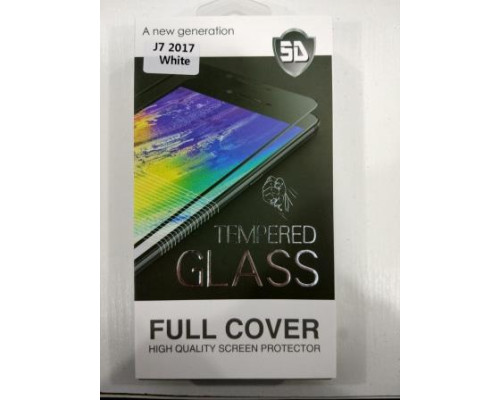 Панель передня 5D GLASS J7 2017 (White, black, gold)