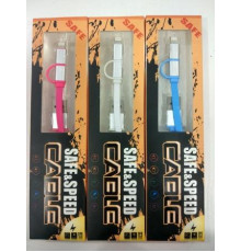 Кабель 2в1 USB-MicroUSB/Iph-USB U1 локшина в кольорі