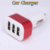 Зарядний пристрій 12V 3 USB квадрат