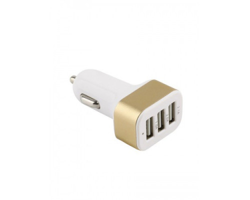 Зарядний пристрій 12V 3 USB квадрат