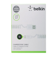 Кабель Belkin USB-microUSB 1.8 м Спіраль
