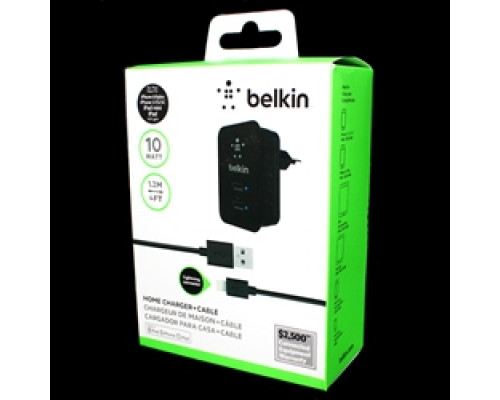 Зарядка Belkin 220v квадрат 2 USB + шнур Iph