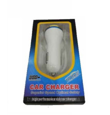 Зарядний пристрій 12V 2 USB (біла, чорна зі смужками)