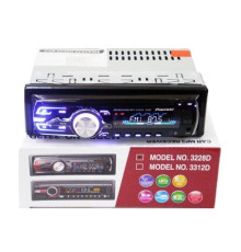 Автомагнітола 1DIN MP3 3228D RGB/Знімна