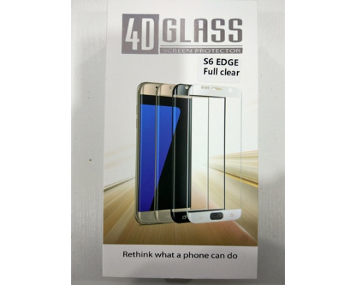 Панель передня 4D GLASS S6 edge (Full clear, white, black, gold, blue)
