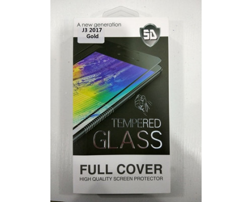 Панель передня 5D GLASS J3 2017 (White, black, gold)