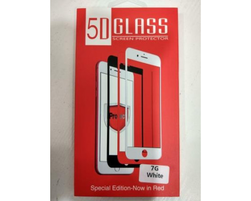 Панель передня 5D GLASS 7G White (червона коробка)