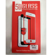 Панель передня 5D GLASS 7G Plus White (червона коробка)