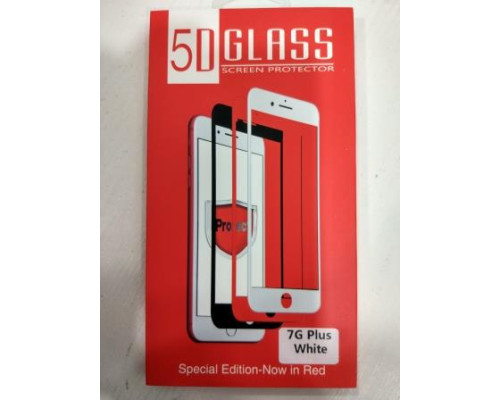 Панель передня 5D GLASS 7G Plus White (червона коробка)