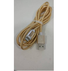 Кабель USB-Lightning(Apple) I14 кругла плетінка тканина