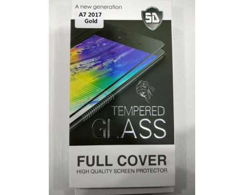Панель передня 5D GLASS A7 2017 (White, black, gold)