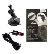 Тримач для екшн камери + micro USB від 12V