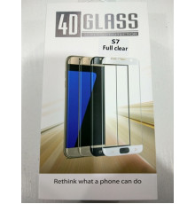 Панель передня 4D GLASS S7 (Full clear, white, black, gold, blue)