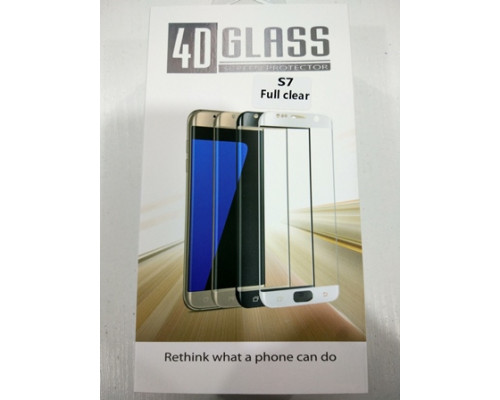 Панель передня 4D GLASS S7 (Full clear, white, black, gold, blue)