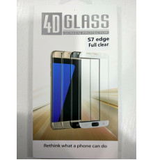 Панель передня 4D GLASS S7 edge (Full clear, white, black, gold, blue)