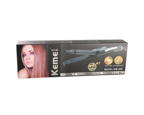 Плойка-праска-гофре Kemei GB-KM-988 3в1 чорна