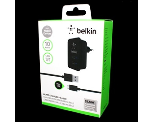Зарядка Belkin 220v квадрат 2 USB + шнур Iph/Sam