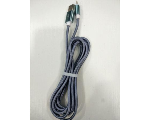 Кабель USB-Lightning (Apple) I6 плетений 2 метри круглий сірий