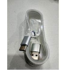 Кабель USB-Type-C T2 сіра плетена тканина