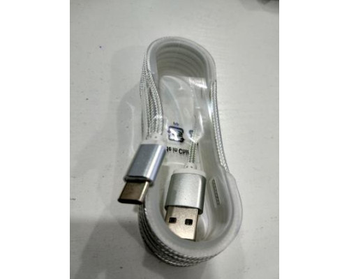 Кабель USB-Type-C T2 сіра плетена тканина