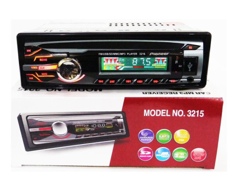 Автомагнітола 1DIN MP3 3215BT RGB/Bluetooth