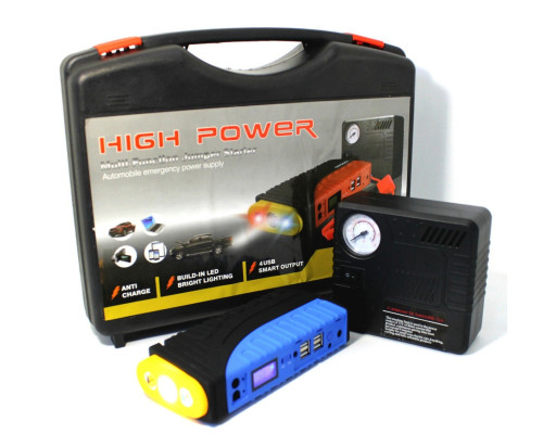 Пускозарядний пристрій JUMPSTARTER TM19F (68800 mAh) + компресор (300/600A)