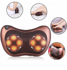 Масажер-подушка для шиї Massage pillow CHM-8028 (8 РОЛИКІВ обертання в обидва боки 360 °)