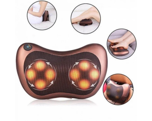 Масажер-подушка для шиї Massage pillow CHM-8028 (8 РОЛИКІВ обертання в обидва боки 360 °)