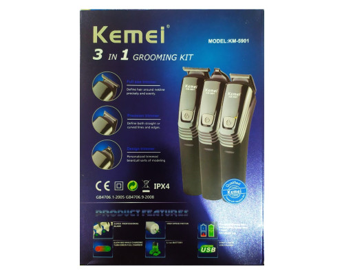 Машинка для стрижки Kemei LFQ-KM-5901 3в1