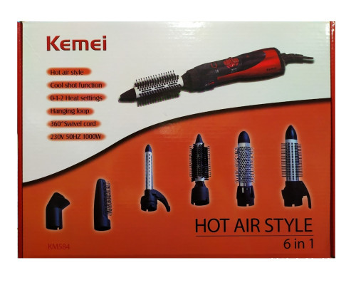 Фен Kemei CFJ-KM-584 6в1