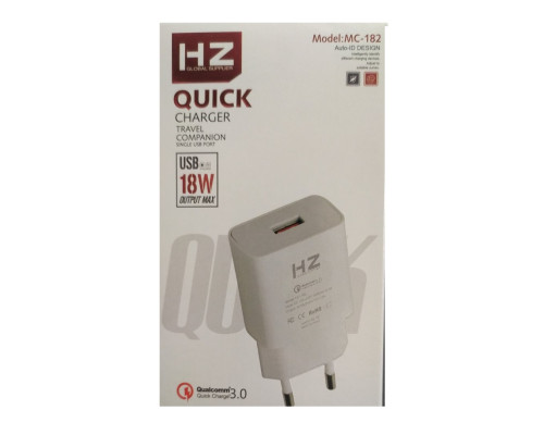 Зарядний пристрій 220V HZ MC-182 + microUSB кабель