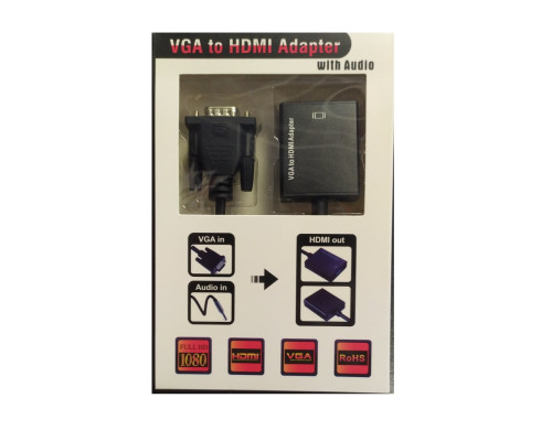 Адаптер VGA/HDMI (HD HDTV) (аудіо) GOOD