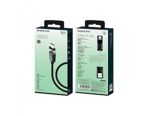 Кабель USB-MicroUSB BOROFONE BU1 магнітний