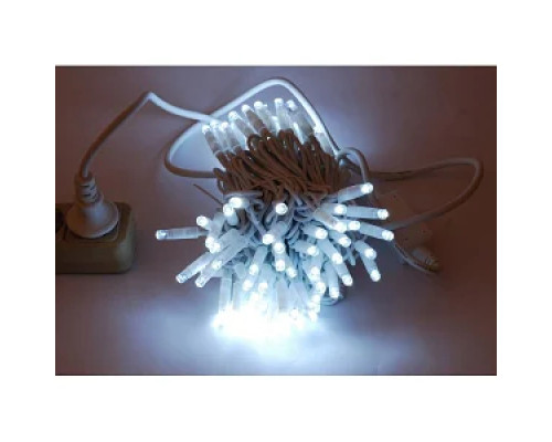Гірлянда RD-7097 вулиця 100LED 10м (Ø 3,3) (флеш) (контрол.220V)+подовж. Провід-Білий, Колір ламп-Білий