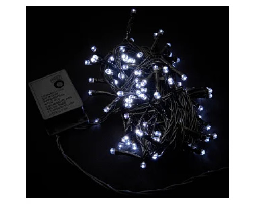 Гірлянда RD-07128 вулиця 100LED 10м (Ø 3,3) (флеш) (контрол.220V)+подовж. Провід-Білий, Колір ламп-Червоний ДОРОГА