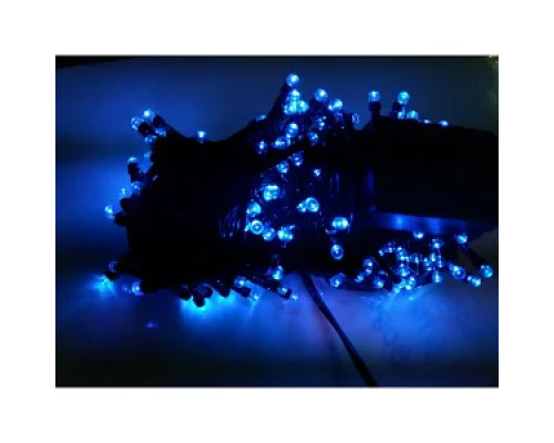 Гірлянда RD-7095 вулиця 100LED 10м (Ø 3,3) (флеш) (контрол.220V)+подовж. Дріт-Чорний, Колір ламп-Синій