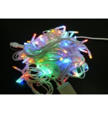 Гірлянда RD-7071 вулиця 100LED 10м (контроль.220V) Провід-Білий, Колір ламп-Мікс