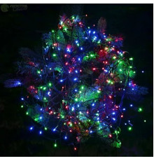 Гірлянда RD-7070 вулиця 100LED 10м (контроль.220V) Провід-Чорний, Колір ламп-Мікс
