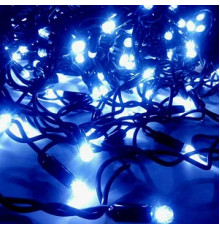 Гірлянда RD-7073 вулиця 100LED 10м (контроль.220V) Провід-Чорний, Колір ламп-Синій