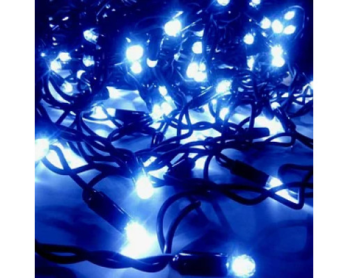 Гірлянда RD-7073 вулиця 100LED 10м (контроль.220V) Провід-Чорний, Колір ламп-Синій