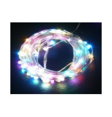 Гірлянда RD-7112 мідний дріт 100LED 10м USB RGB Провід-Срібло, Колір ламп-RGB