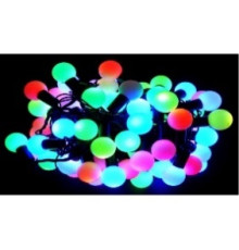 Гірлянда RD-7105 Матова кулька 80LED 7м (флеш) RGB Дріт-Чорний, Колір ламп-Мікс