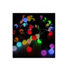Гірлянда RD-7103 Матова кулька 40LED 5м (флеш) 18мм RGB Провід-Білий, Колір ламп-Мікс