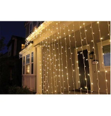 Гірлянда RD-7126 Штора вулиця 120LED (Ø 3,3) 3.5*1м (флеш) Дріт-білий, Колір ламп-теплий (RD-7126)
