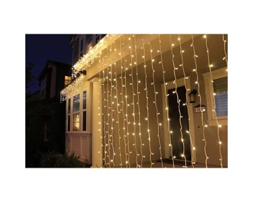 Гірлянда RD-7126 Штора вулиця 120LED (Ø 3,3) 3.5*1м (флеш) Дріт-білий, Колір ламп-теплий (RD-7126)