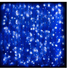 Гірлянда RD-7121 Штора вулиця 120LED (Ø 3,3) 3.5*1м (флеш) Дріт-чорний, Колір ламп-синій