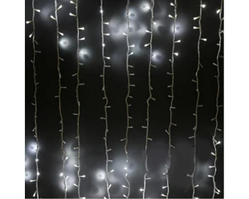 Гірлянда RD-7091 Штора вулиця 120LED (Ø 3,3) 4х1м (контрол.220V) Провід-Білий, Колір ламп-Білий