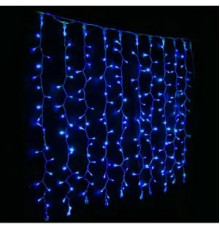 Гірлянда RD-7092 Штора вулиця 120LED (Ø 3,3) 4х1м (контрол.220V) Провід-Білий, Колір ламп-Синій